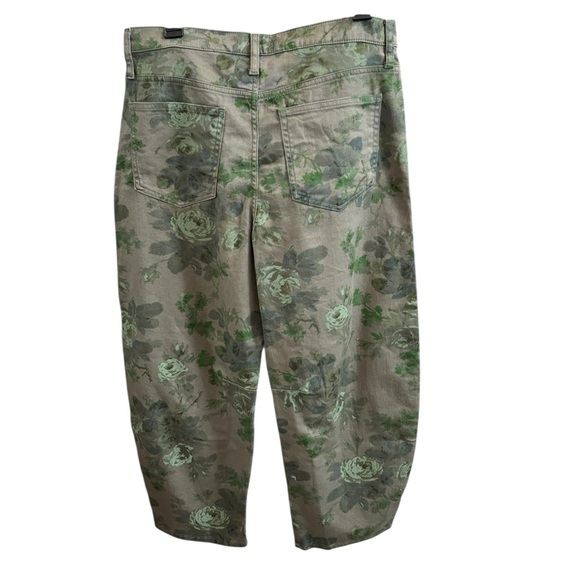 Gap High Rise Print Barrel Jeans in Green Floral Size 30S. NWT - Picture 7 of 13